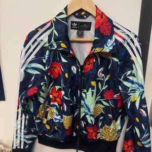 Adidas Floral Track Jacket - Size Large